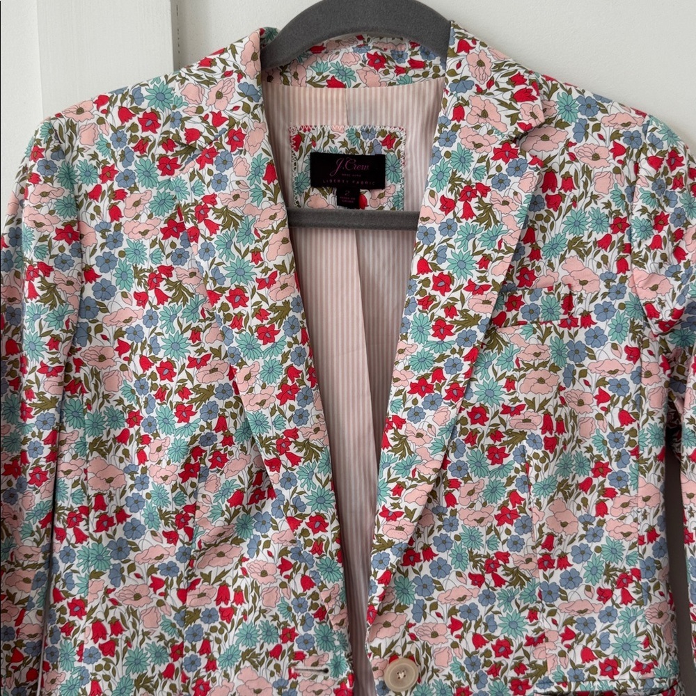 J Crew Campbell Blazer in Liberty Floral Fabric Size 2 - Picture 3 of 10